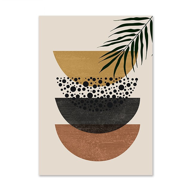 Sun & Moon Geometric Canvas Painting