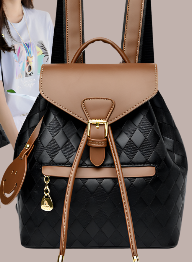 Female Multifunction Leather Backpack