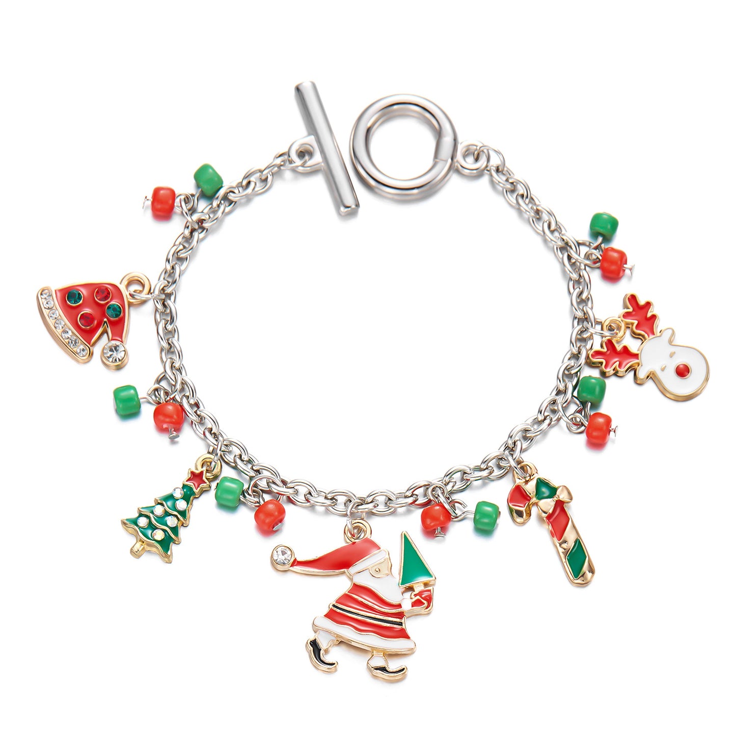 Personalized Christmas Charm Bracelet