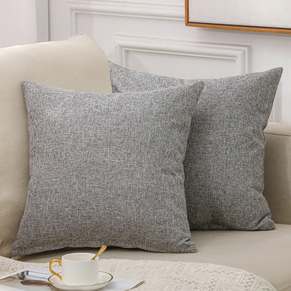 Solid Color Linen Sofa Cotton And Linen Pillow