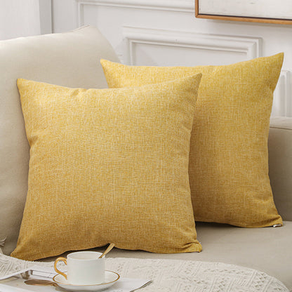 Solid Color Linen Sofa Cotton And Linen Pillow