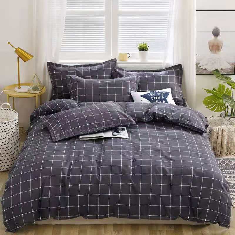 Household Brushed Bed Sheet And Duvet Cover Set