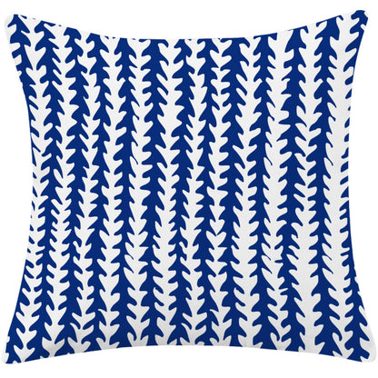 Mediterranean Blue Simple Cotton And Linen Pillow