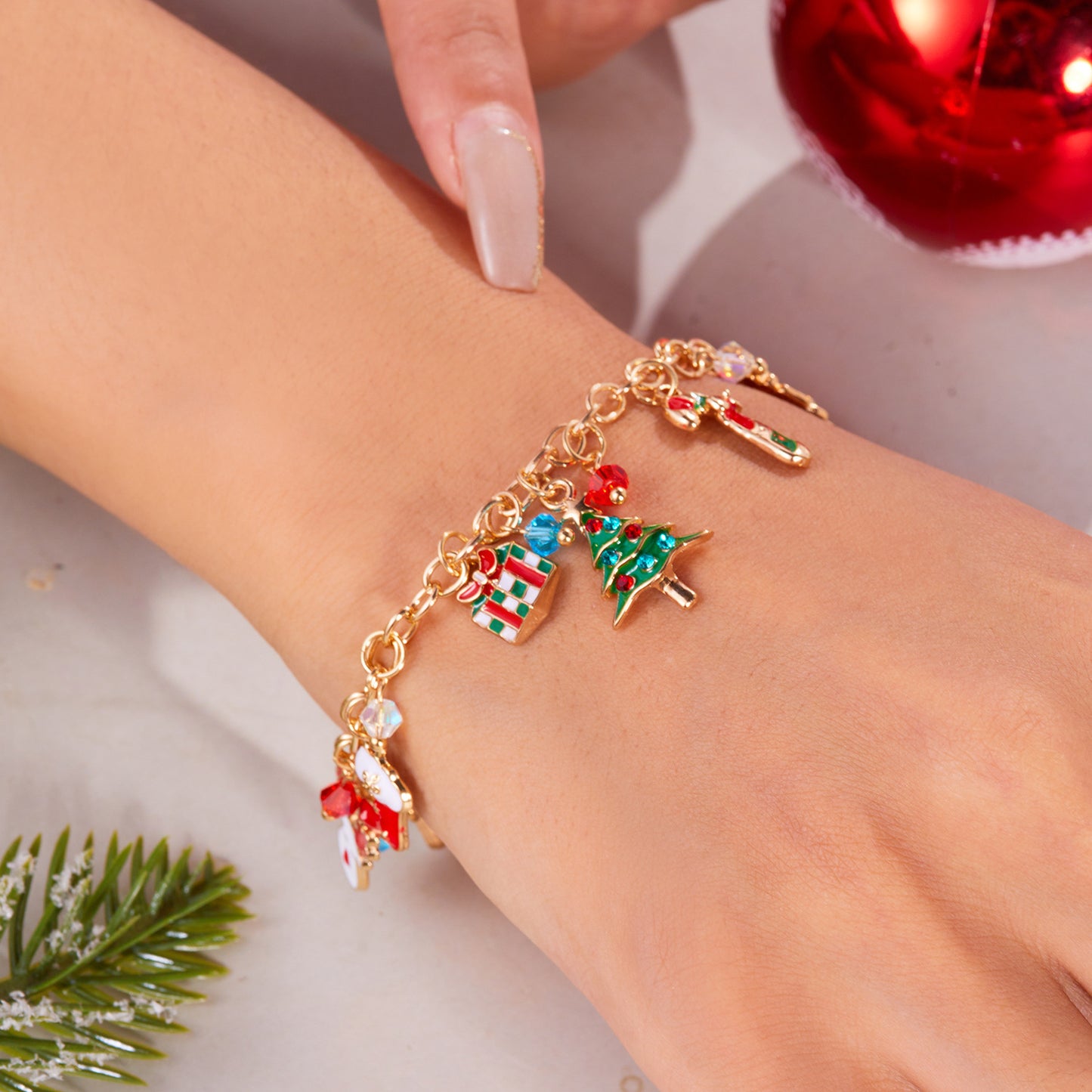 Personalized Christmas Charm Bracelet