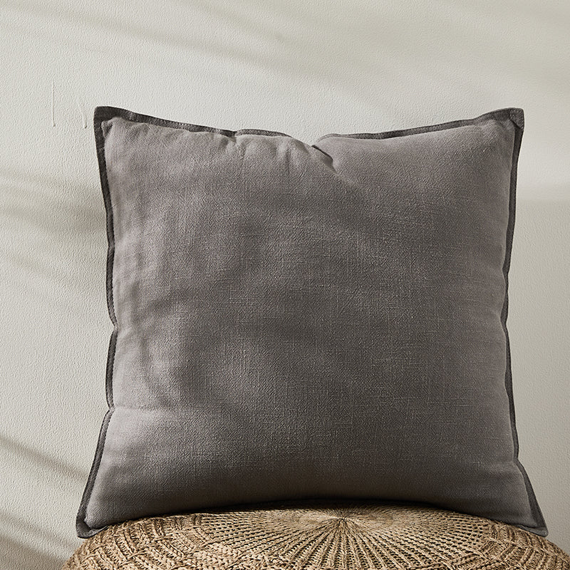 Pure Cotton And Linen Linen Solid Color Pillow Simple Modern