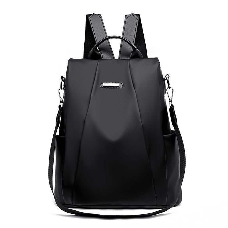 Pure Color Nylon Anti-Theft Multi-Functional Travel Backpack