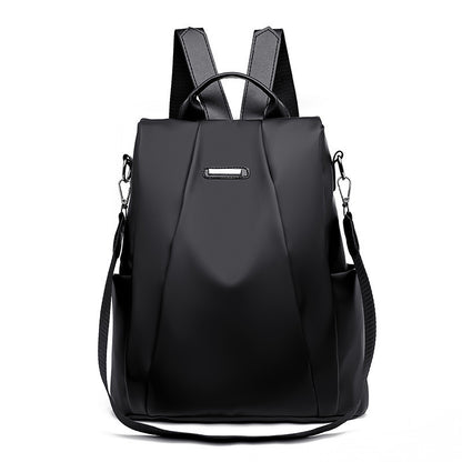 Pure Color Nylon Anti-Theft Multi-Functional Travel Backpack
