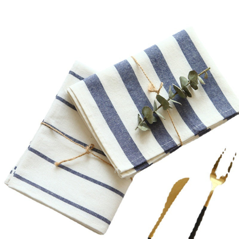 Nordic Cotton Striped Plaid Napkin