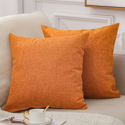 Solid Color Linen Sofa Cotton And Linen Pillow