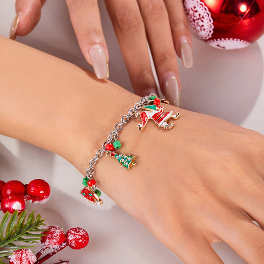 Personalized Christmas Charm Bracelet