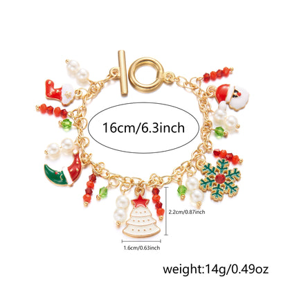 Personalized Christmas Charm Bracelet