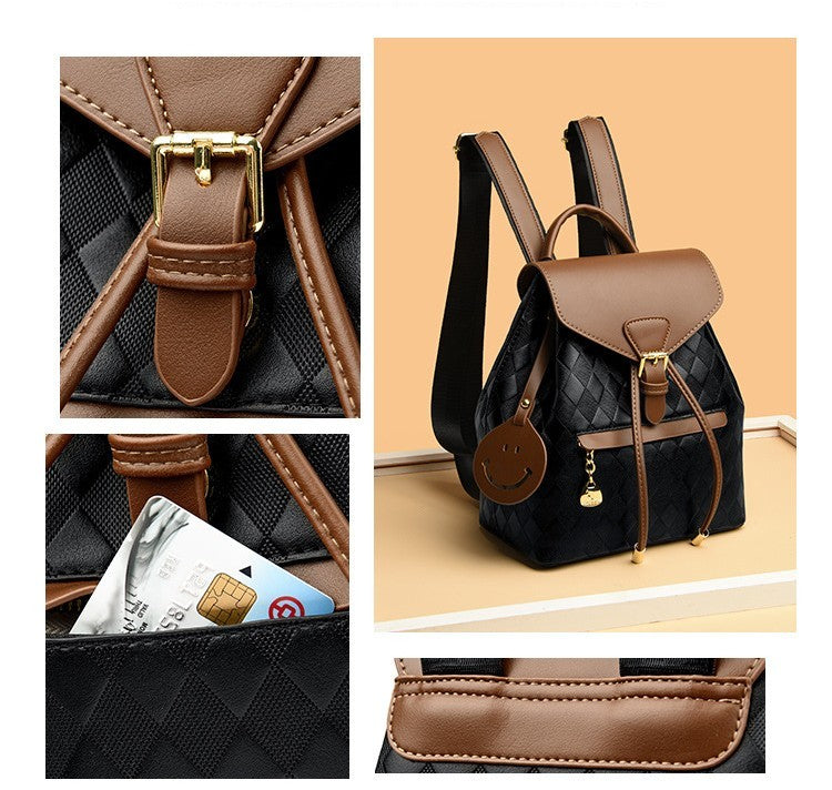 Female Multifunction Leather Backpack