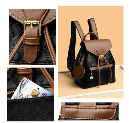Female Multifunction Leather Backpack