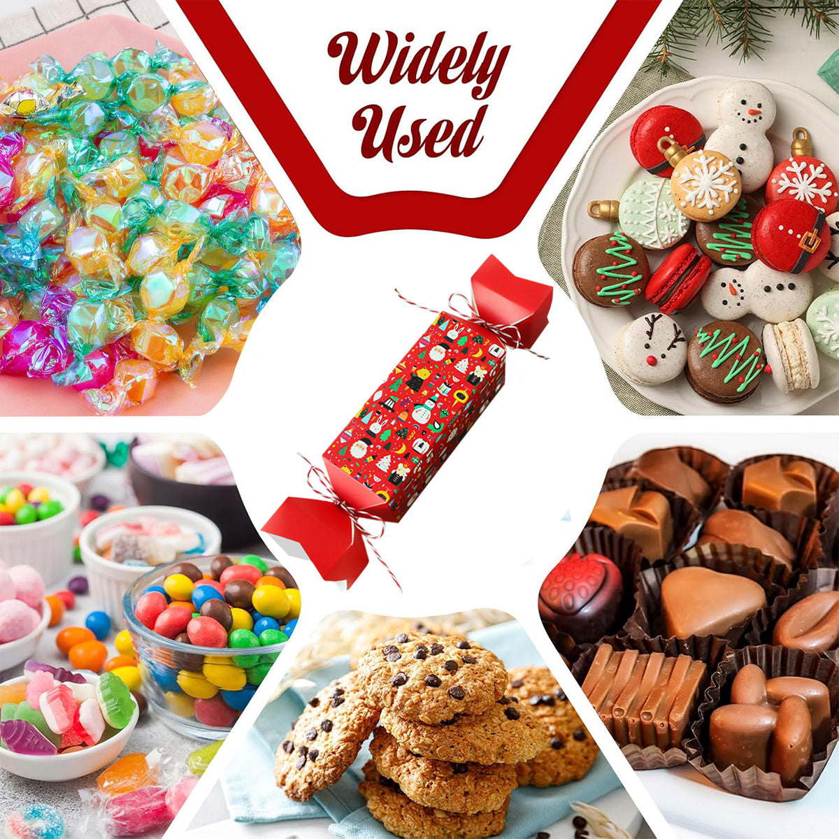 12Pack Christmas Candy-Shaped Treat Boxes