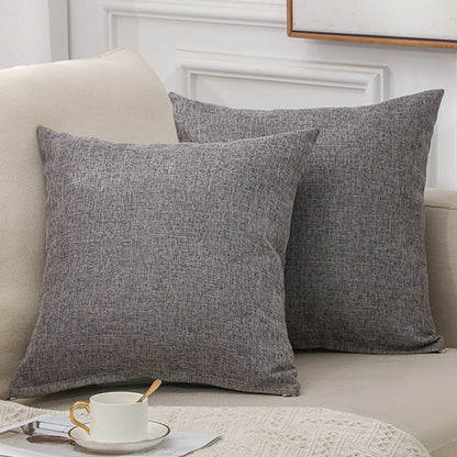 Solid Color Linen Sofa Cotton And Linen Pillow