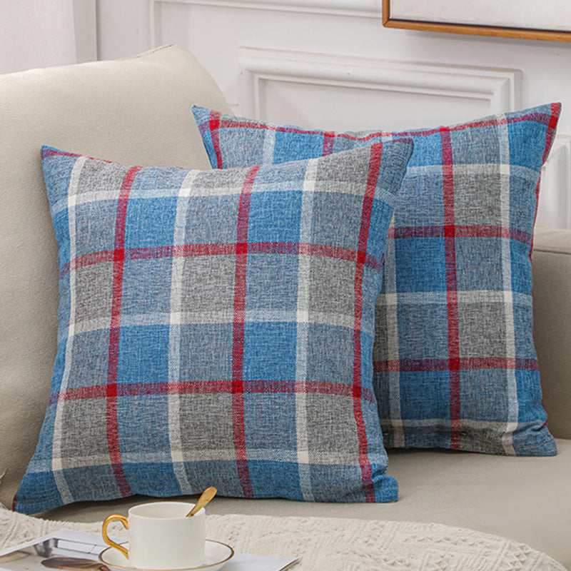 Solid Color Linen Sofa Cotton And Linen Pillow