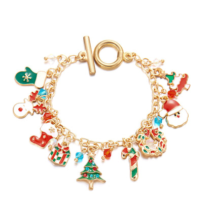 Personalized Christmas Charm Bracelet