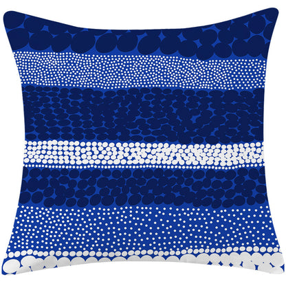Mediterranean Blue Simple Cotton And Linen Pillow