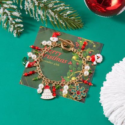 Personalized Christmas Charm Bracelet