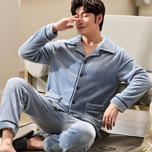 Men’s Long-Sleeve Flannel Pajamas