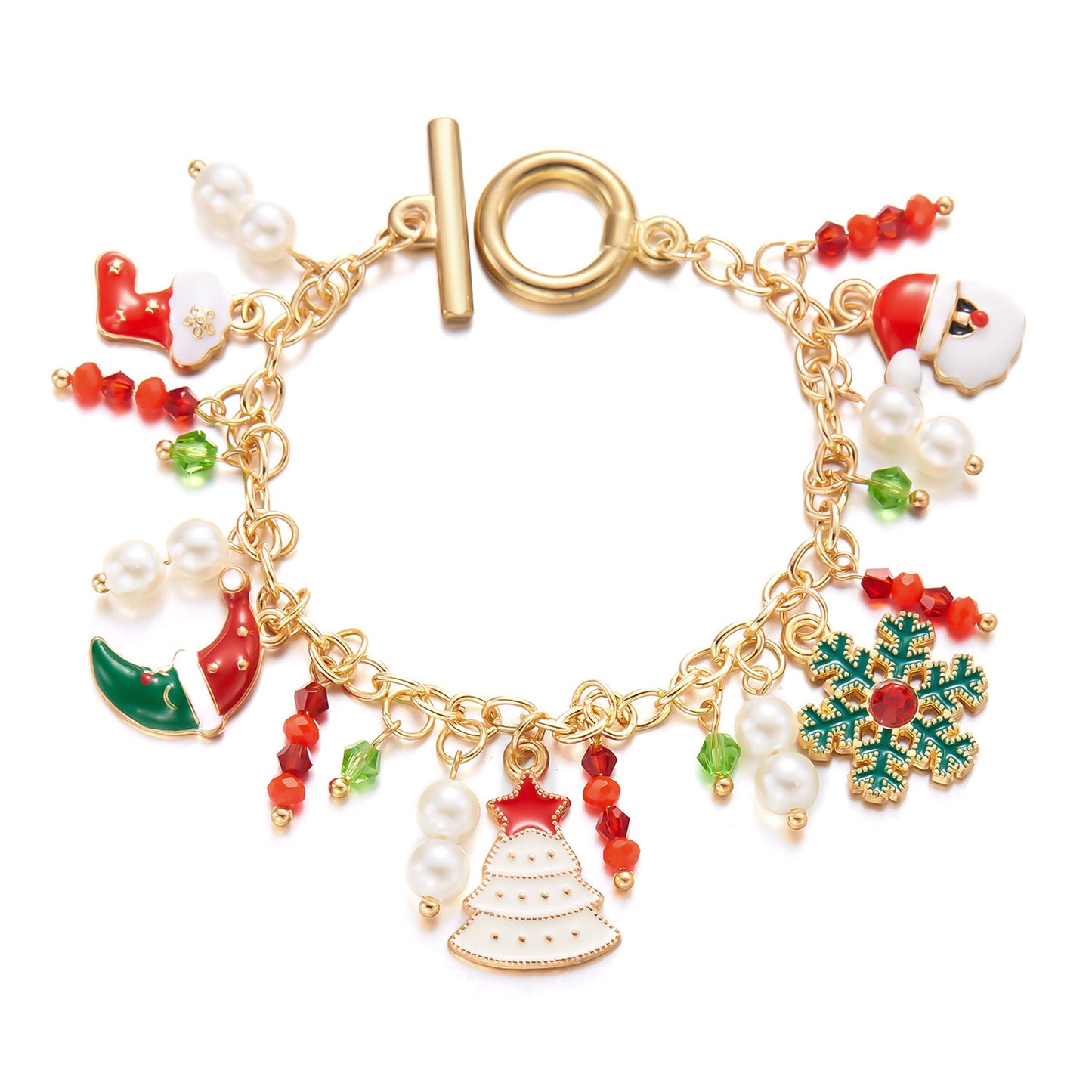 Personalized Christmas Charm Bracelet