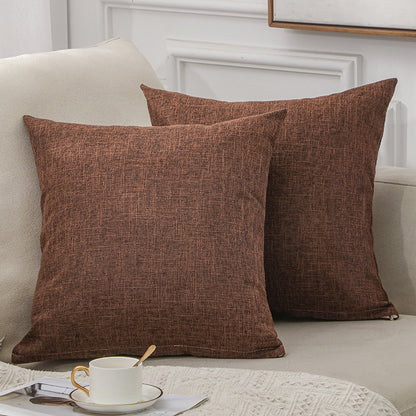 Solid Color Linen Sofa Cotton And Linen Pillow