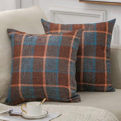 Solid Color Linen Sofa Cotton And Linen Pillow