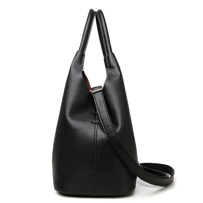 New Trendy Casual Soft PU Women's Handbags Solid Color Large Capacity Female Shoulder Bags Retro Tote Bags For Commute Shopping