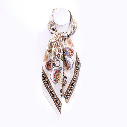 VIBRANT LUXURY FLORAL SILK SCARF