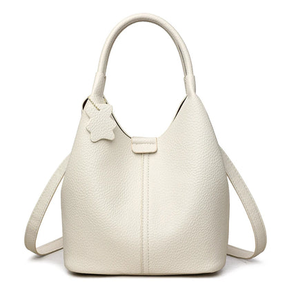 New Trendy Casual Soft PU Women's Handbags Solid Color Large Capacity Female Shoulder Bags Retro Tote Bags For Commute Shopping