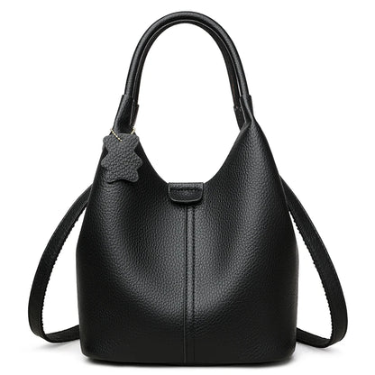 New Trendy Casual Soft PU Women's Handbags Solid Color Large Capacity Female Shoulder Bags Retro Tote Bags For Commute Shopping