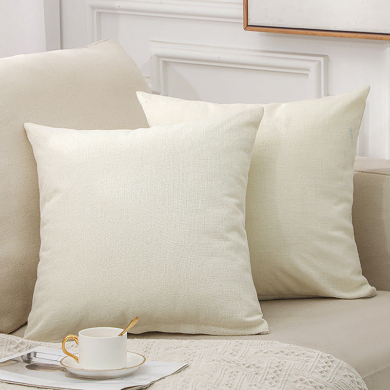 Solid Color Linen Sofa Cotton And Linen Pillow