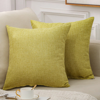 Solid Color Linen Sofa Cotton And Linen Pillow