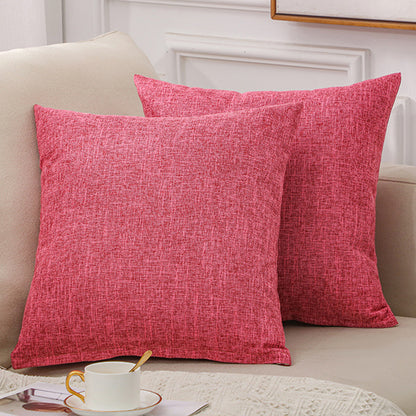 Solid Color Linen Sofa Cotton And Linen Pillow