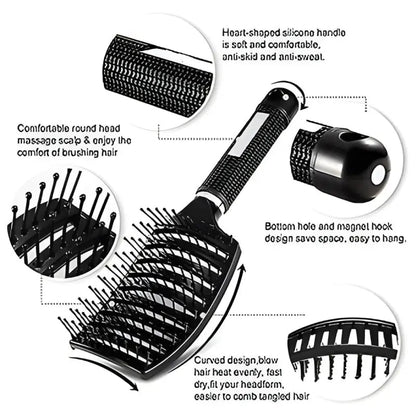 Curve Vent Detangling Wig Brush | Reduces Drying Time & Heat Damage