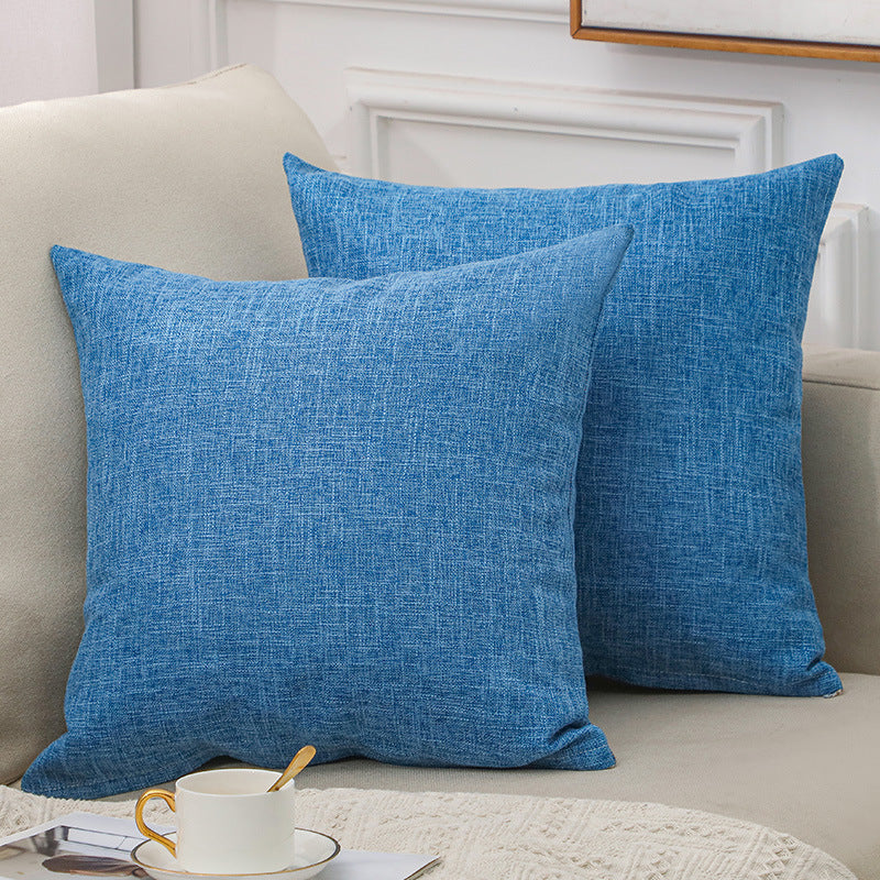 Solid Color Linen Sofa Cotton And Linen Pillow