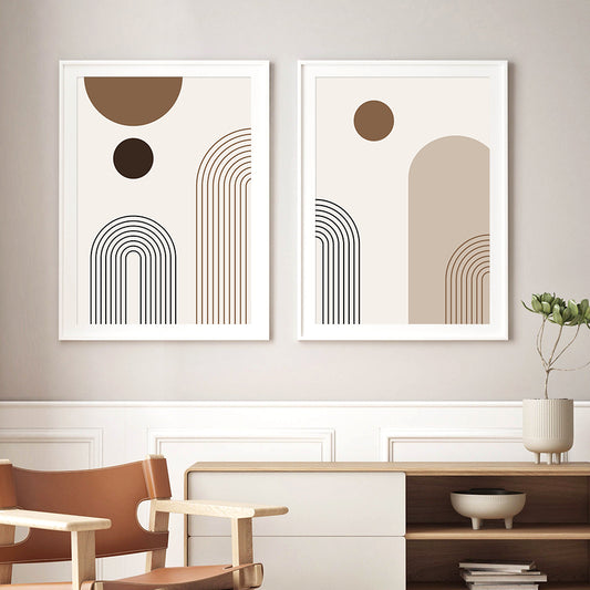 Abstract Geometric Lines Canvas Poster Painting
