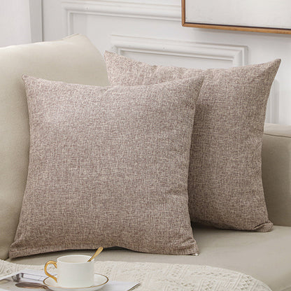 Solid Color Linen Sofa Cotton And Linen Pillow